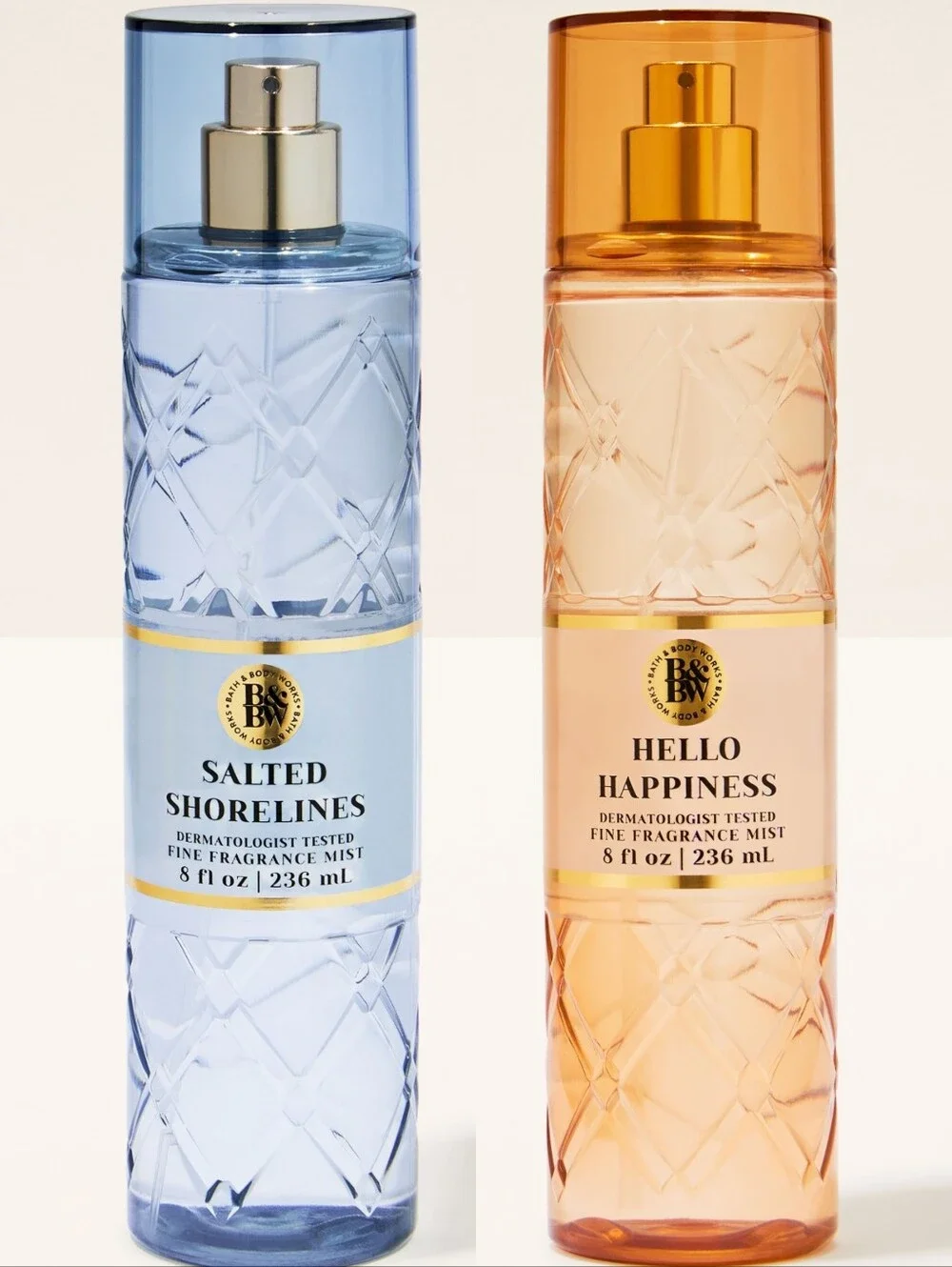 Bath & Body Works Salted Shorelines & Hello Happiness Fragrance Mist Set NEW